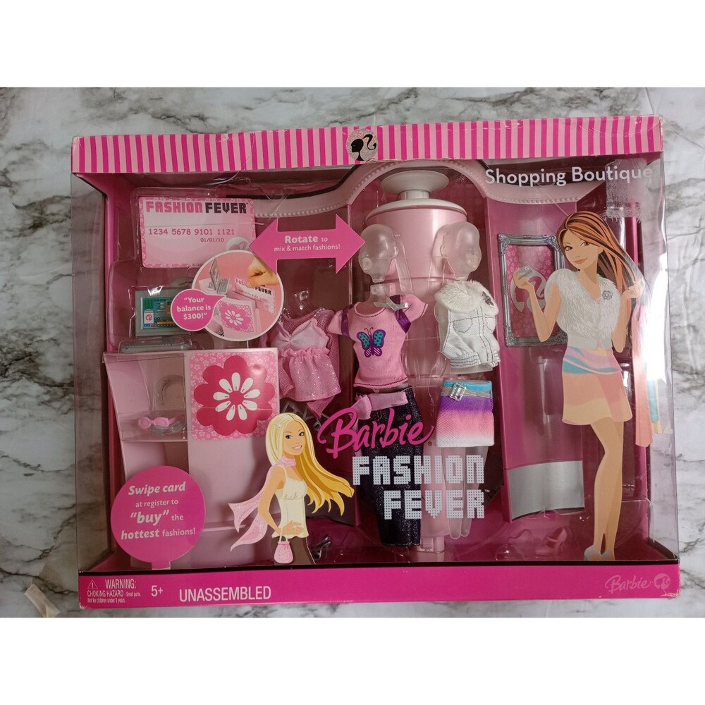 NIB Barbie Fashion Fever Shopping Boutique Playset* Doll NOT Included*